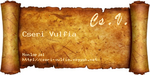 Cseri Vulfia névjegykártya